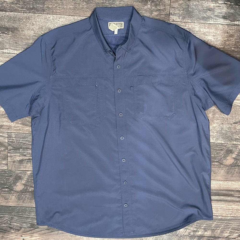 Duluth Men's CoolPlus Action Short Sleeve Shirt - Blue - 2X Tall